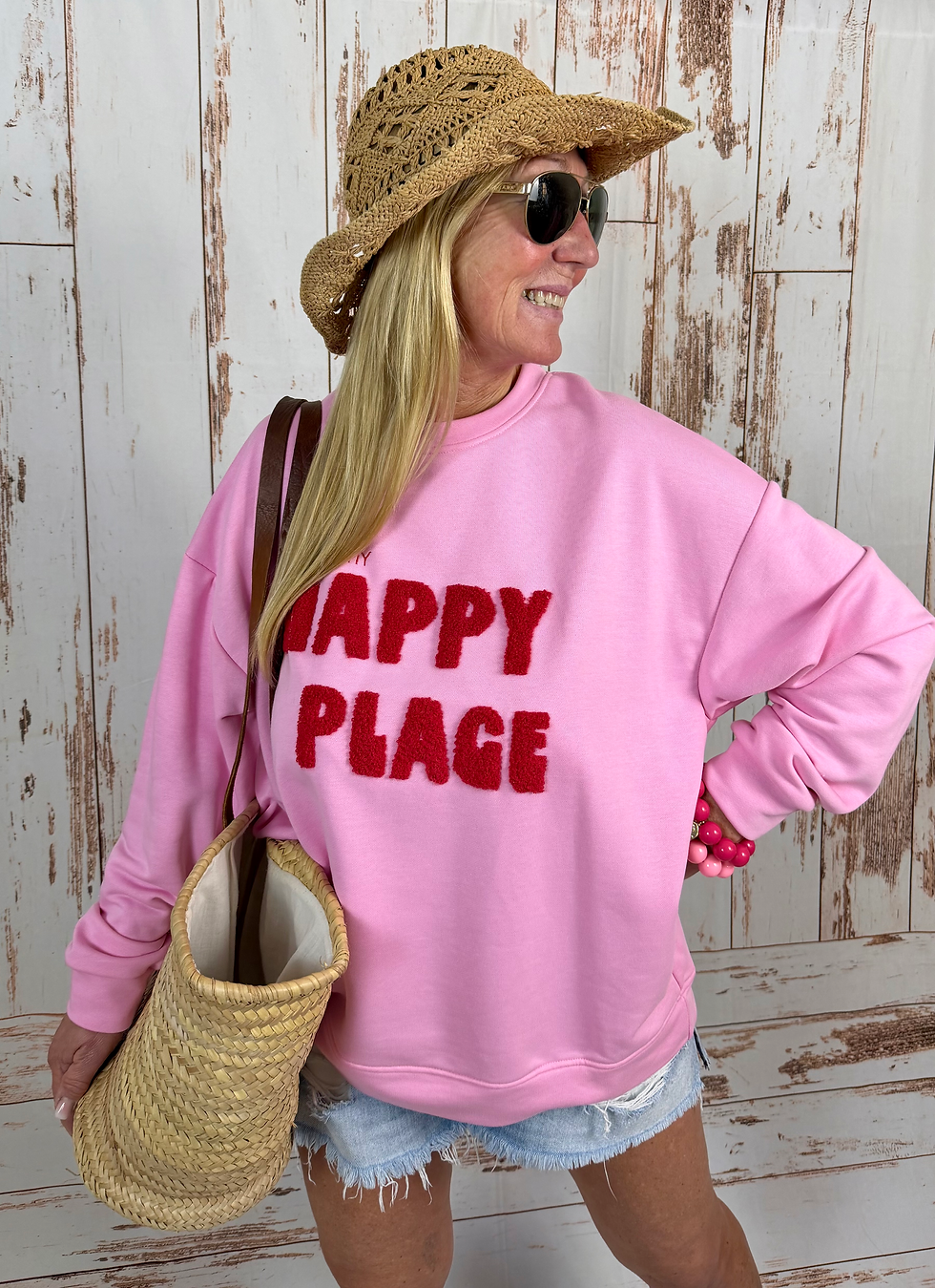 Miniaturbild: Oversize Sweater „Happy Place“