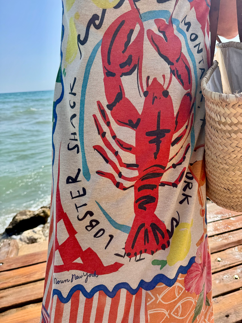 Miniaturbild: Sommer Maxi Kleid „Lobster Love“