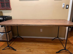 Large Office Desk with Steel Legs