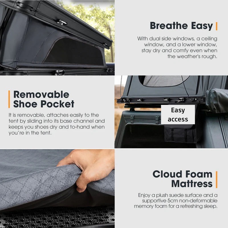 Thumbnail: Alloy Rooftop Tent with double front hinge
