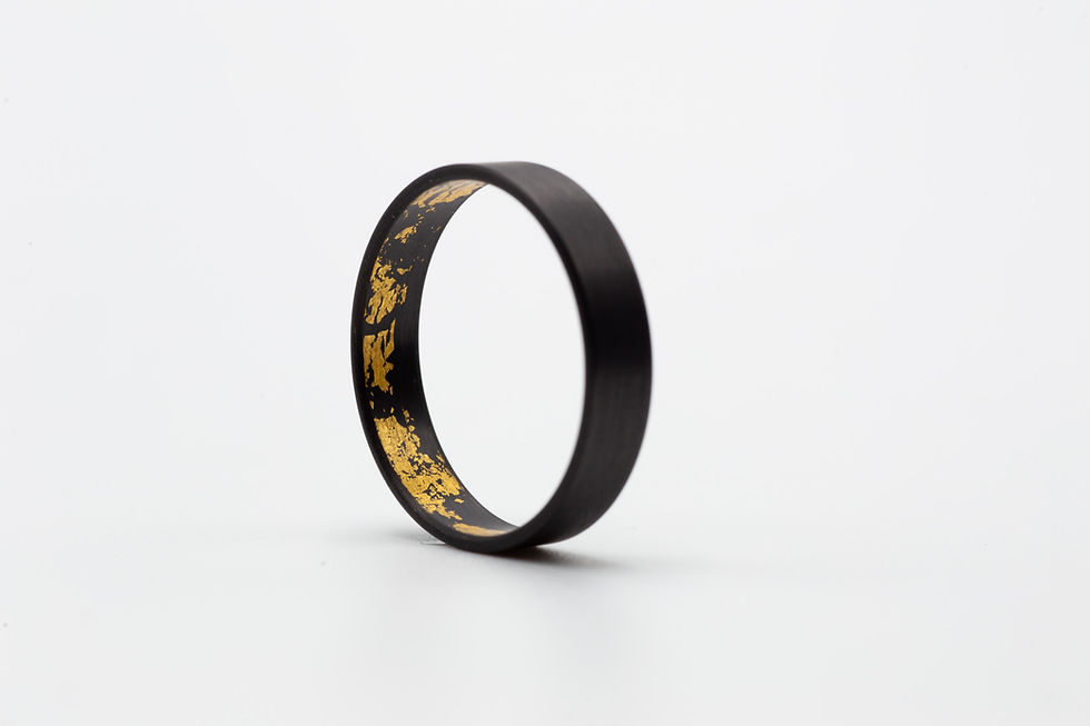 Miniatura: Prsten Black Mystery 24k zlato Singularity
