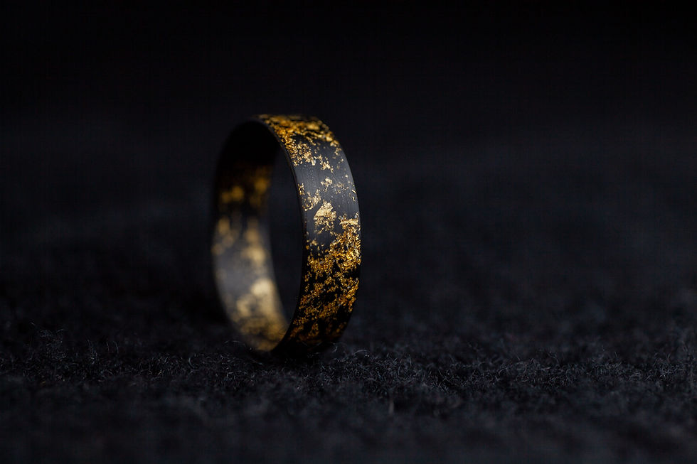 Miniatura: Prsten karbon 24k zlato Singularity