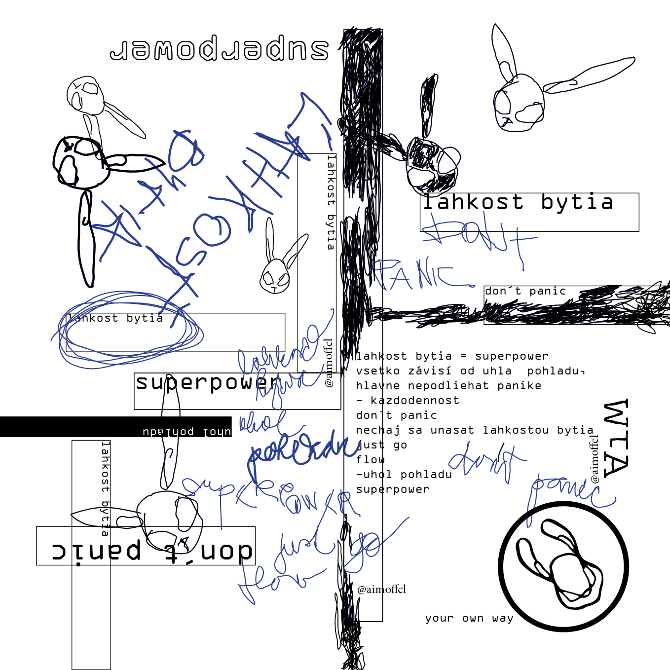 Šátek „your own way“ AiM by Michaela Hriňová