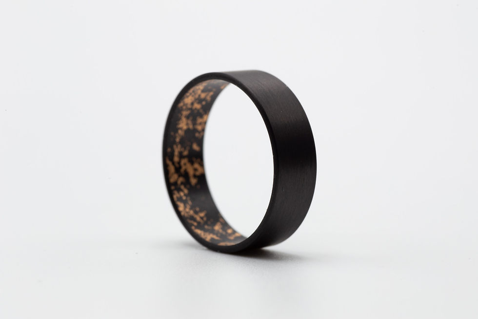Miniatura: Prsten Black Mystery 24k zlato Singularity