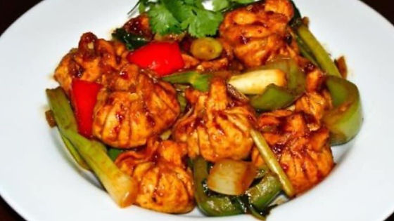 Veg chili Momo