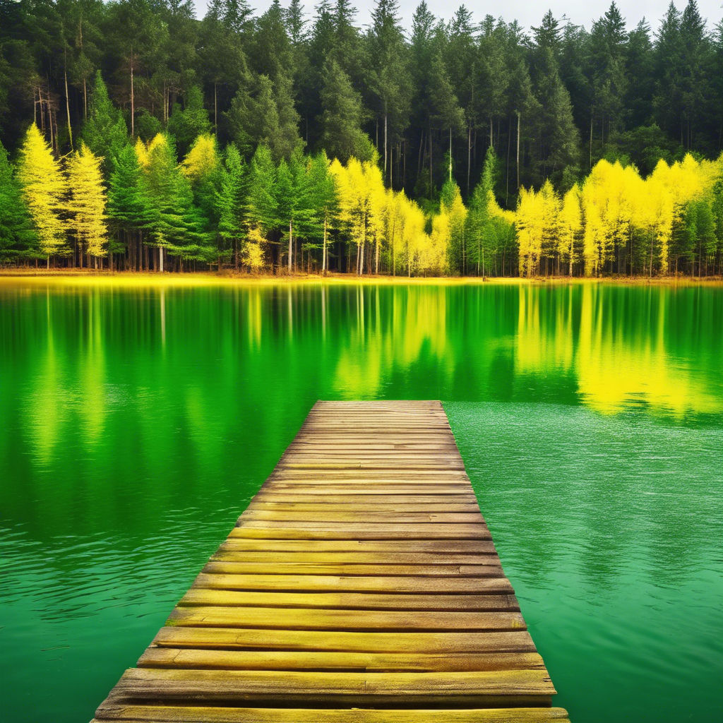 forest and lake meditation