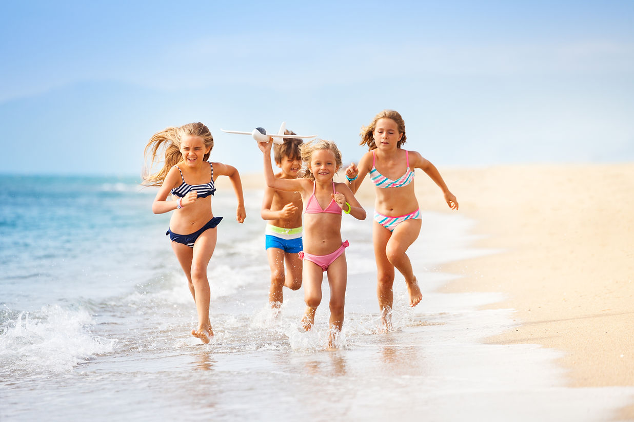 Scotts Farm Family Camping West Wittering beach kids waters edge