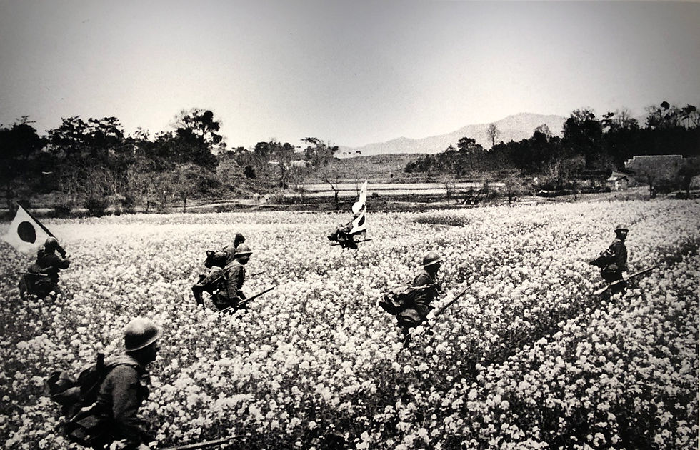 日中戦争写真 花と兵士 戦争と花写真展 AMKK