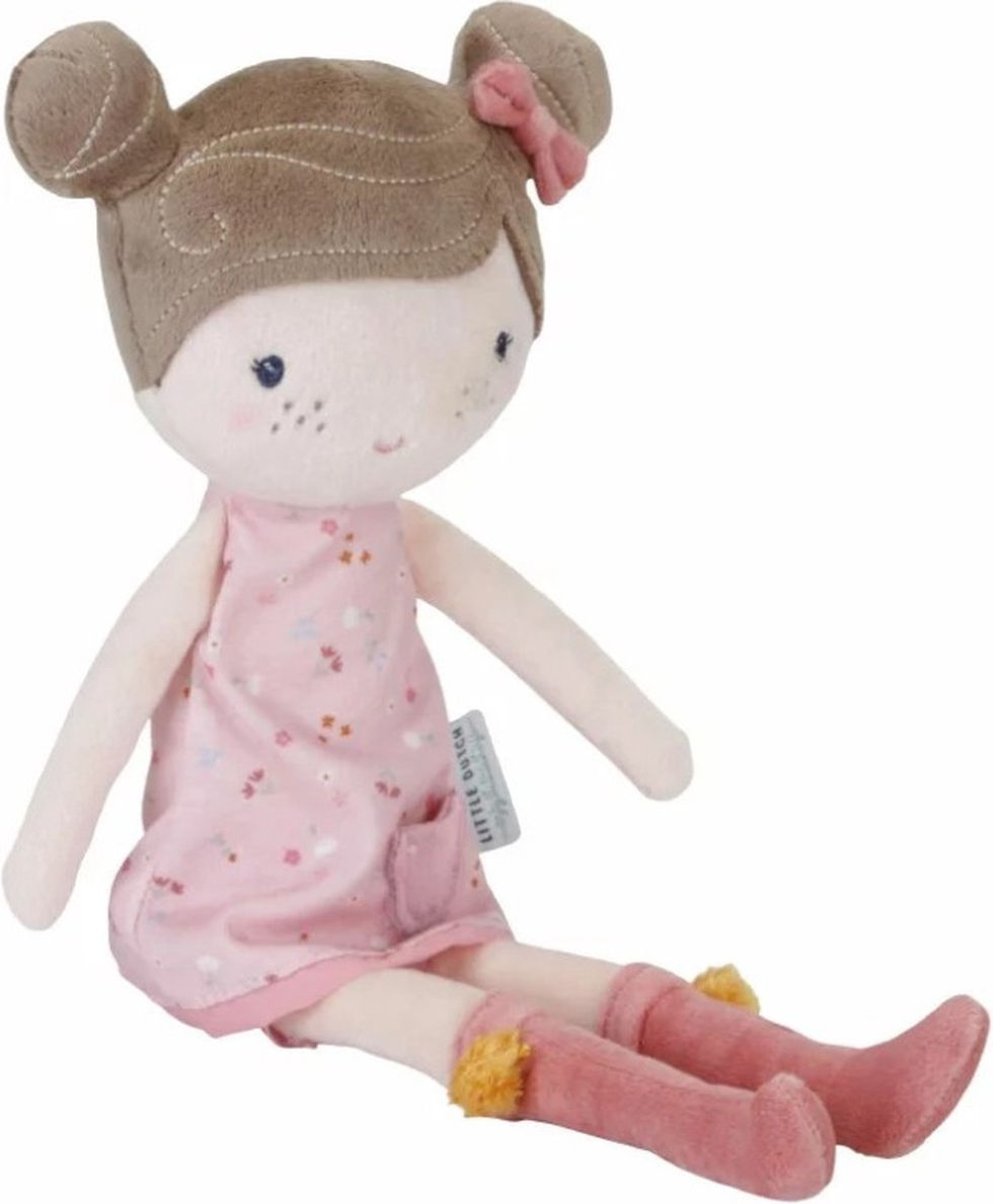 Thumbnail: Cadeaupakket 4.1: Knuffel Rosa, Speenkoord & Buggyboekje Little Dutch