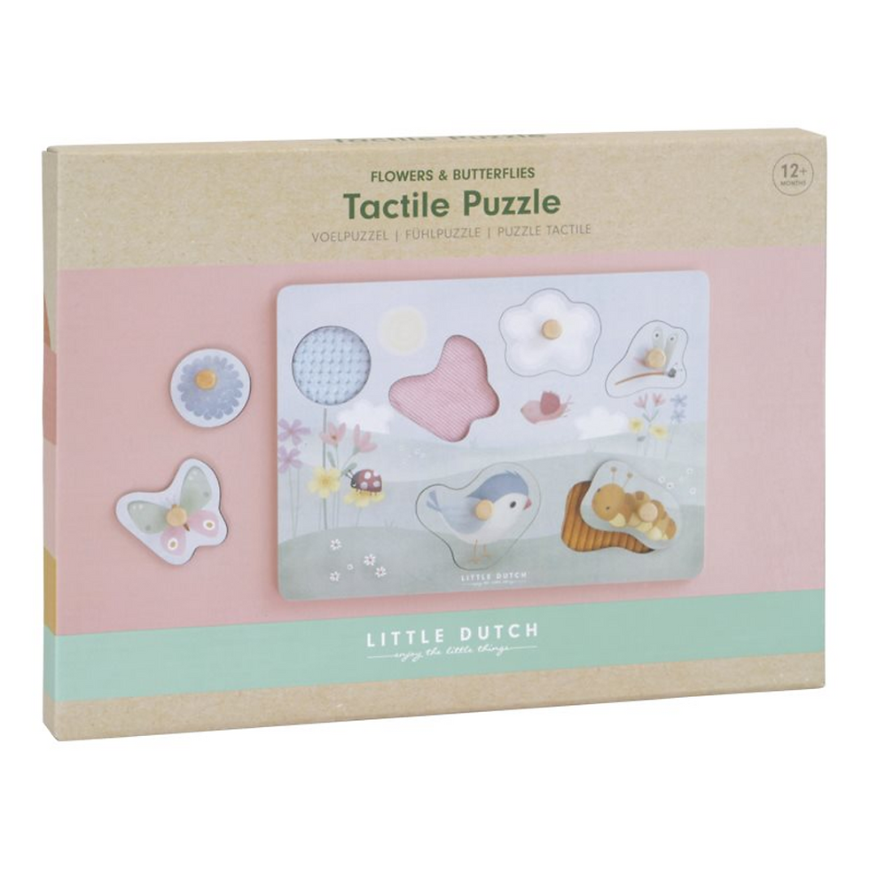 Thumbnail: Cadeau 2.7: Naïf mini set, Houten auto, Knuffel Rosa, Puzzel Flowers&Butterflies