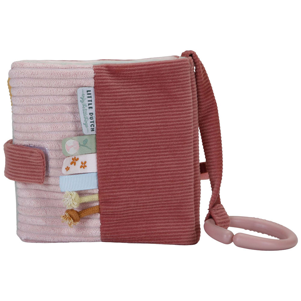 Thumbnail: Cadeaupakket 4.1: Knuffel Rosa, Speenkoord & Buggyboekje Little Dutch