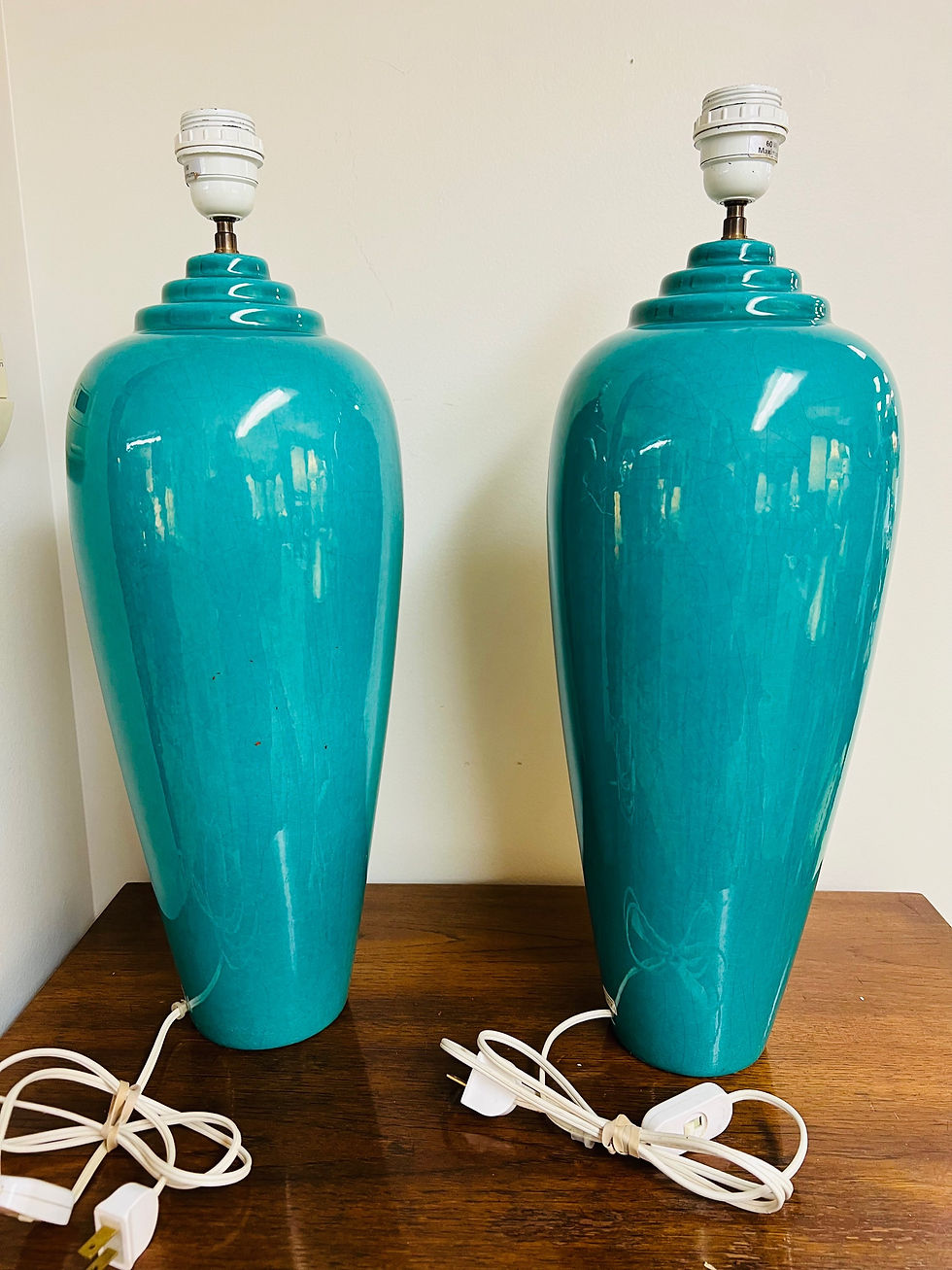 Thumbnail: Vintage French Porcelain Lamps by Robert Kostka