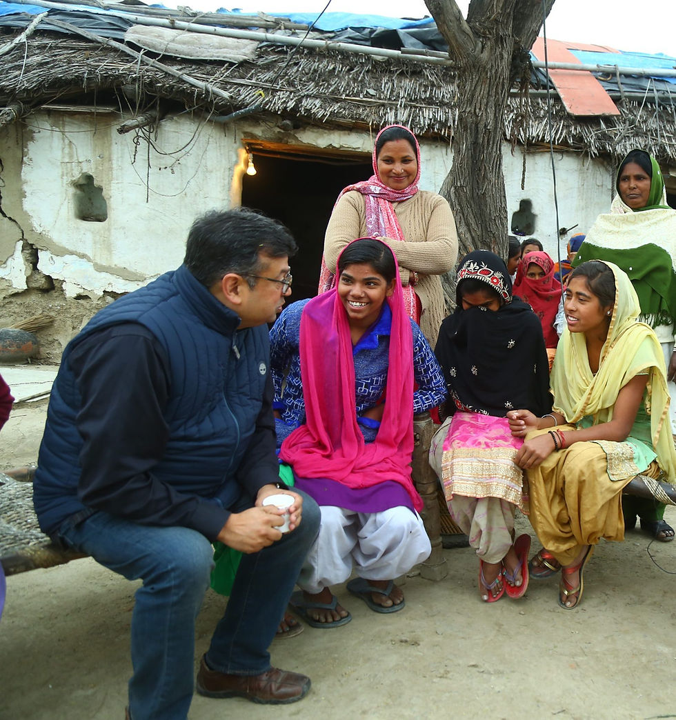Holding leader's feet to the for women's empowerment