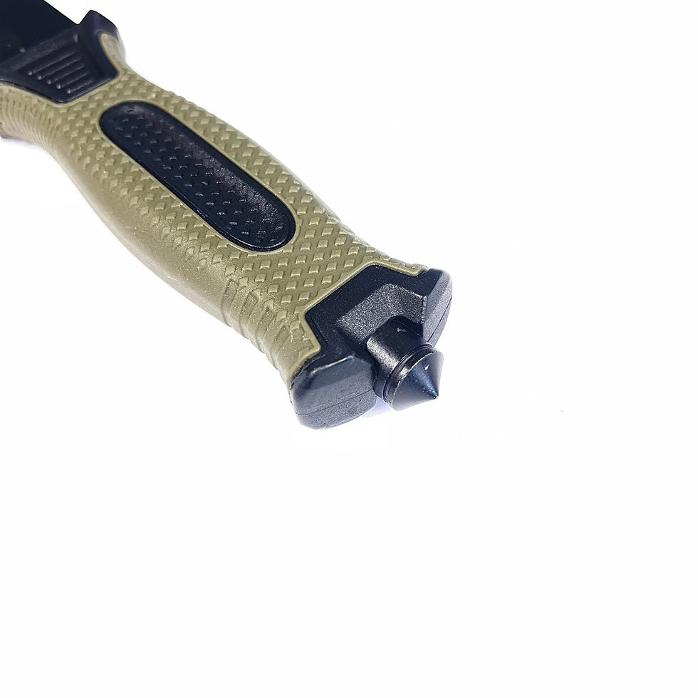 Thumbnail: S-TEC 9.5 inch Fixed Blade Hunting Knife with ABS Handle w/ Molded Rubber