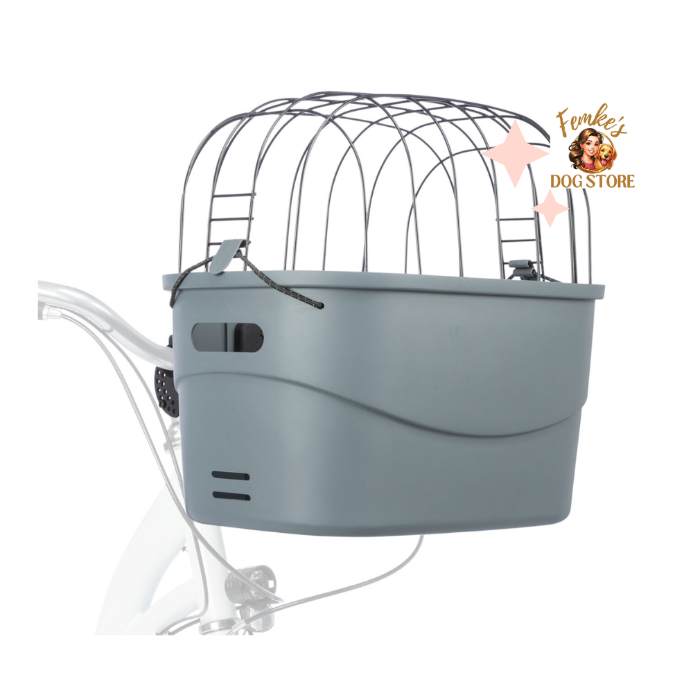 Trixie - Fietsmand stuur grijs