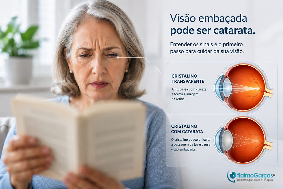 Como saber se minha visão embaçada é catarata?