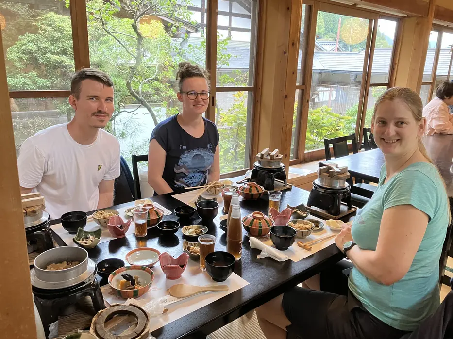 Tour guests on the Magome-Tsumago Nakasendo trail