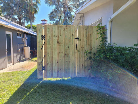 Wood gate