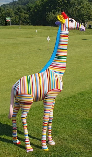 Miniature : Girafe multicolore (H195 cm)