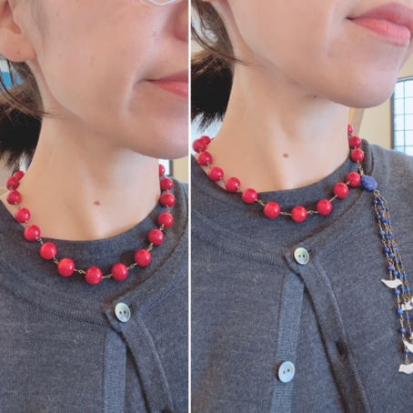 上質なニットアンサンブルに