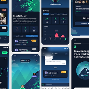 An aggregation of app screenshots