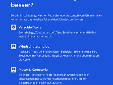 Reparieren oder austauschen?