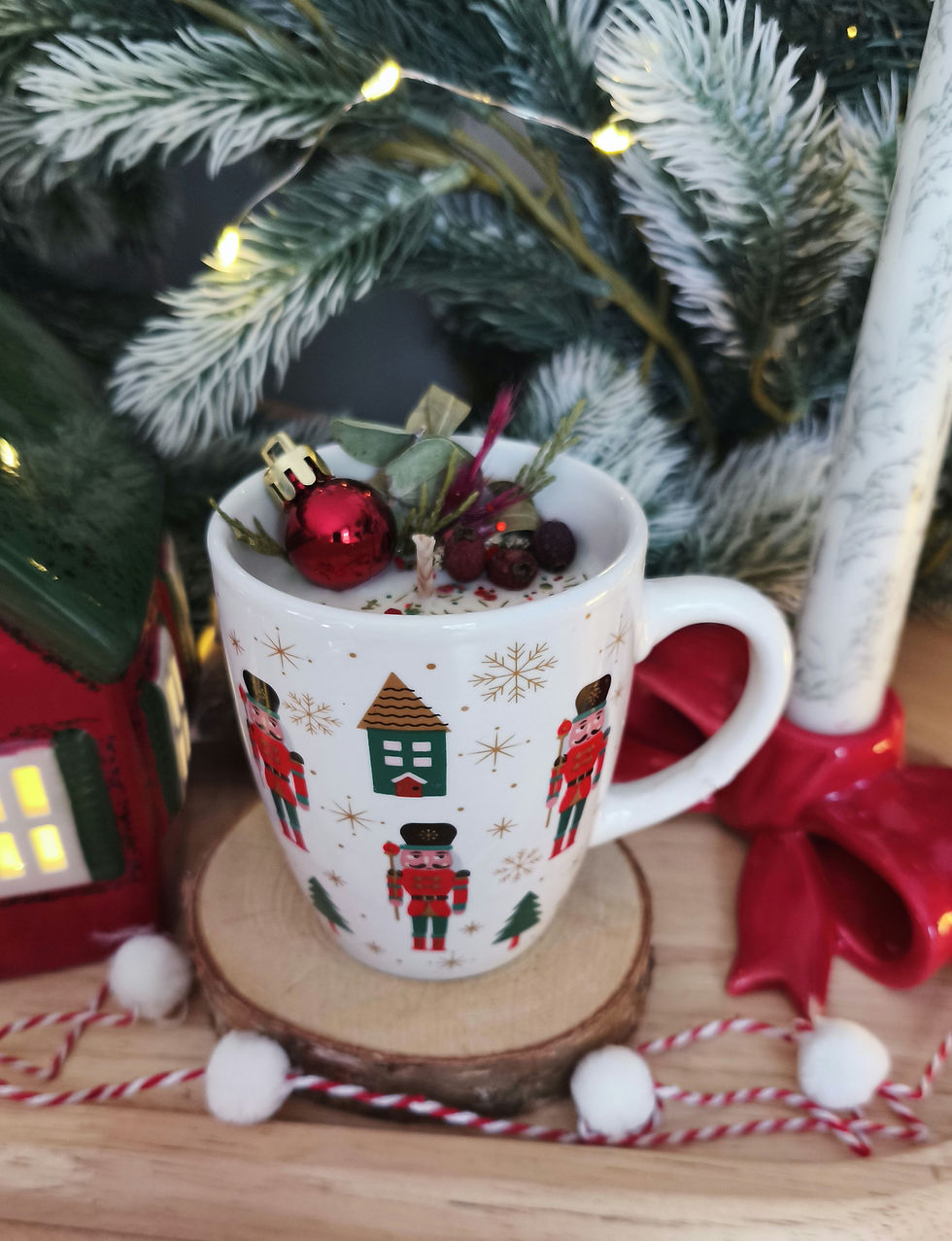 Bougie déco parfumée - Upcycling - Ambiance Magie de Noël traditionnel