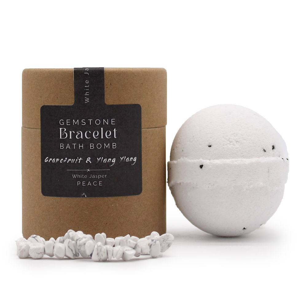 Thumbnail: White Jasper Gem Bracelet Bath Bomb in a gift box