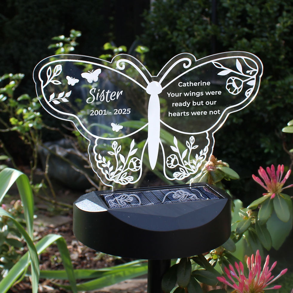 Thumbnail: Personalised Butterfly Memorial Solar Light