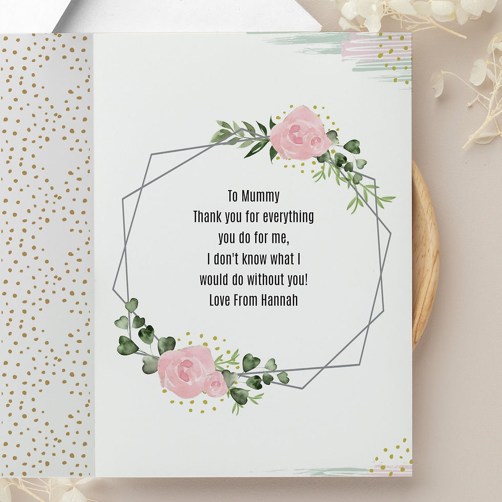 Thumbnail: Personalised Floral Abstract Photo Upload Card