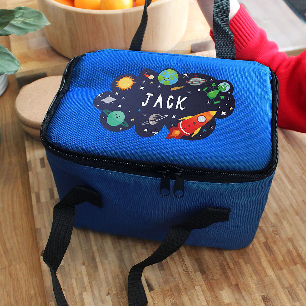 Thumbnail: Personalised Space Blue Lunch Bag