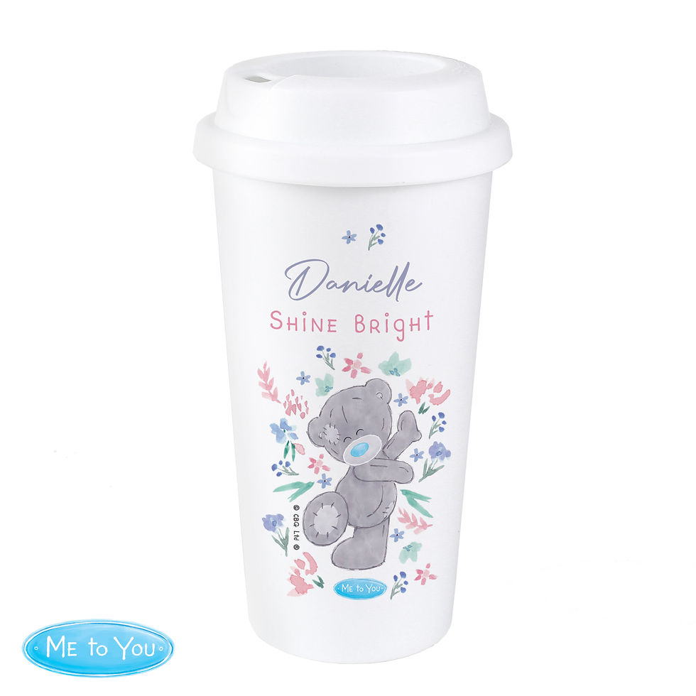Thumbnail: Personalised Me To You Floral Insulated Reusable Eco Travel Cup