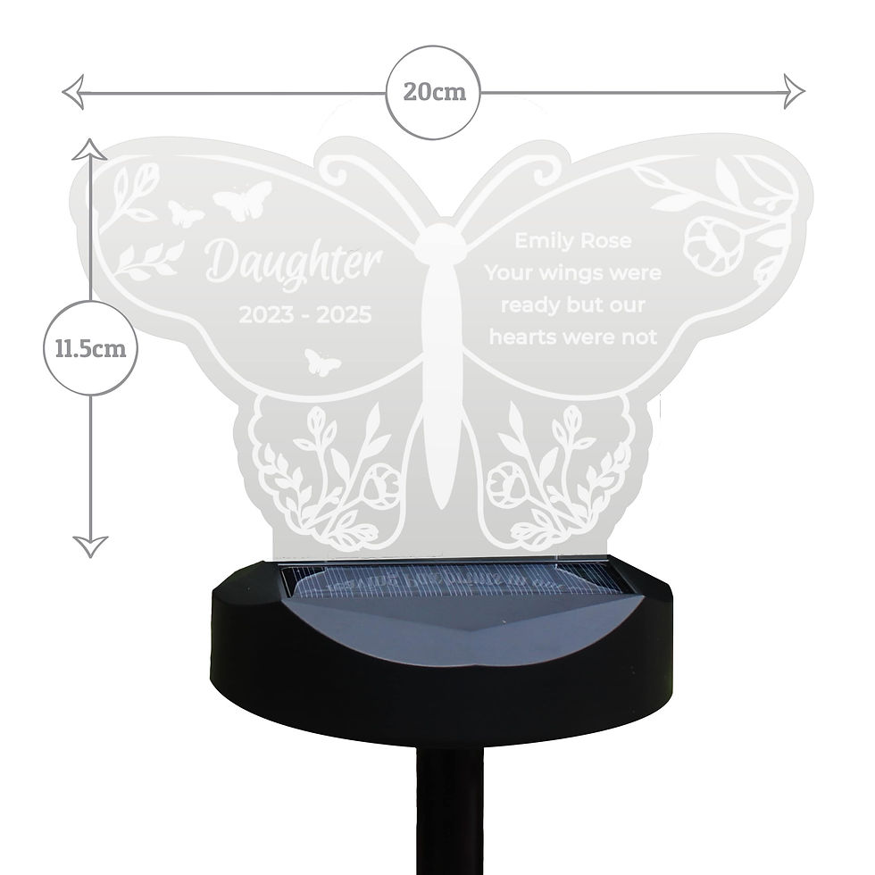 Thumbnail: Personalised Butterfly Memorial Solar Light
