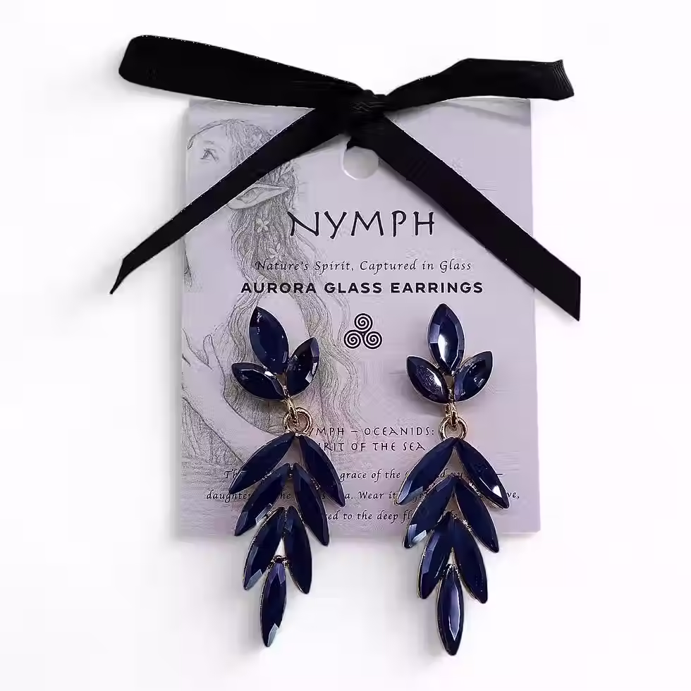 Thumbnail: Royal Blue - Vintage Glass Earrings