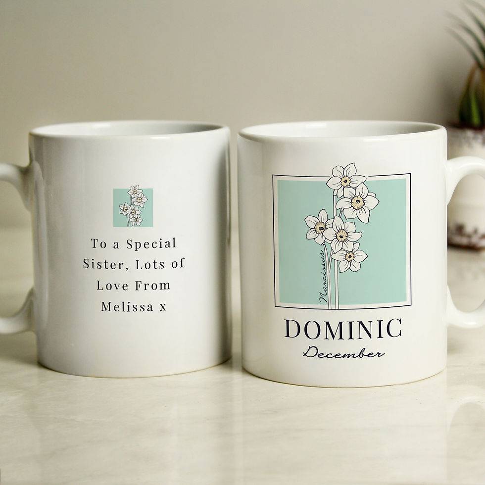 Thumbnail: Personalised Birth Flower Mug