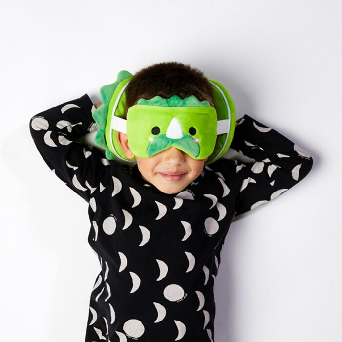 Relaxeazzz Travel Pillow & Eye Mask - Adoramals Dinosaur