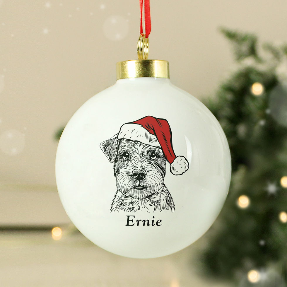 Thumbnail: Personalised Dog Breed Christmas Bauble