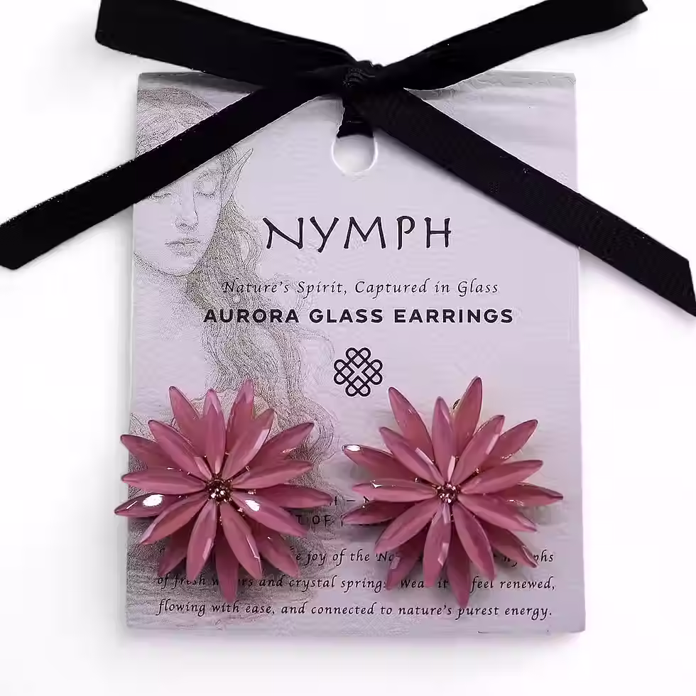Thumbnail: Soft Pink - Vintage Glass  Earrings