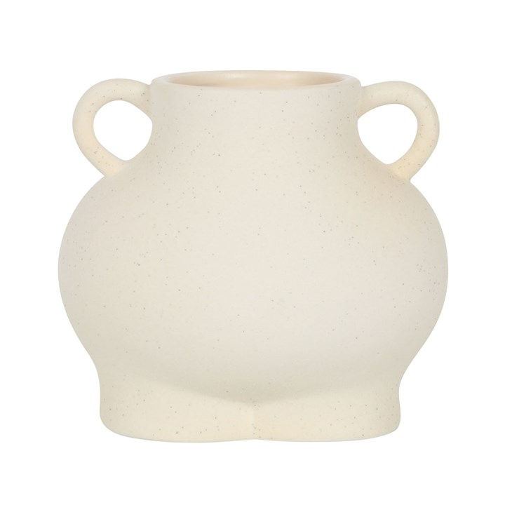 Thumbnail: Cream Speckle Bum Plant Pot