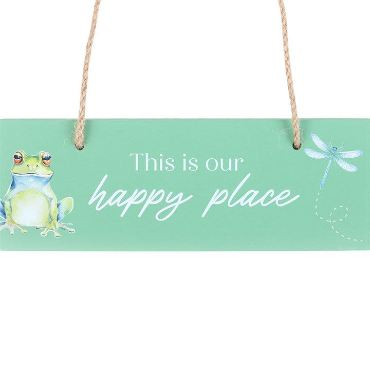 Thumbnail: Light Green This is Our Happy Place Hanging Sign