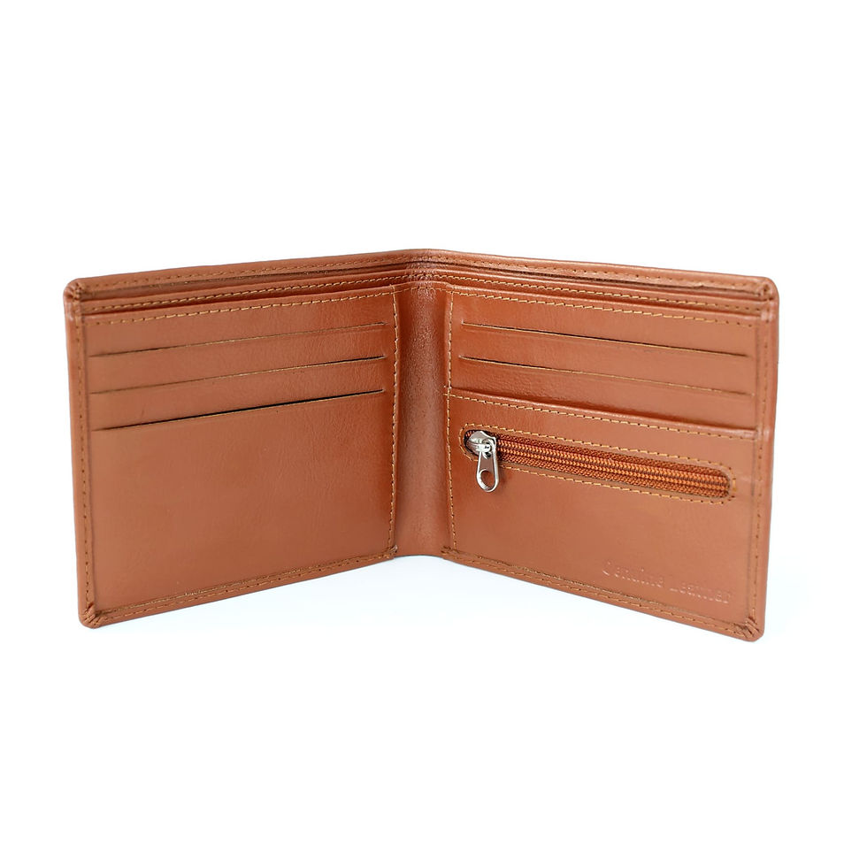 Thumbnail: Personalised Initials Tan Leather Wallet
