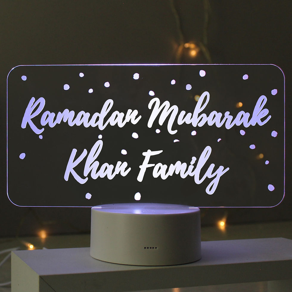 Thumbnail: Personalised Polka-dot Message LED Colour Changing Night Light