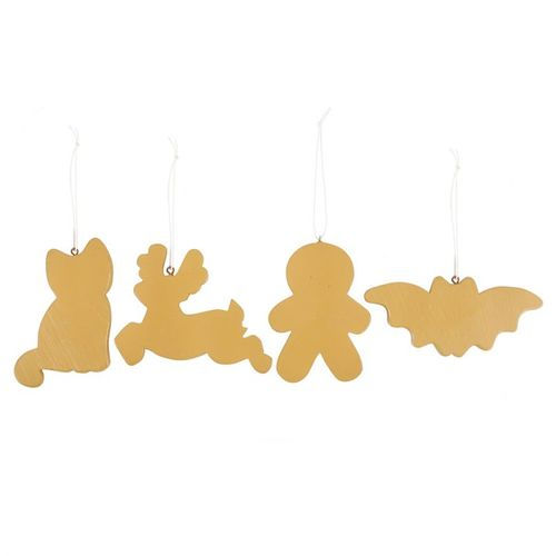 Thumbnail: Set of 4 Creepy Skeleton Cookie Ornaments