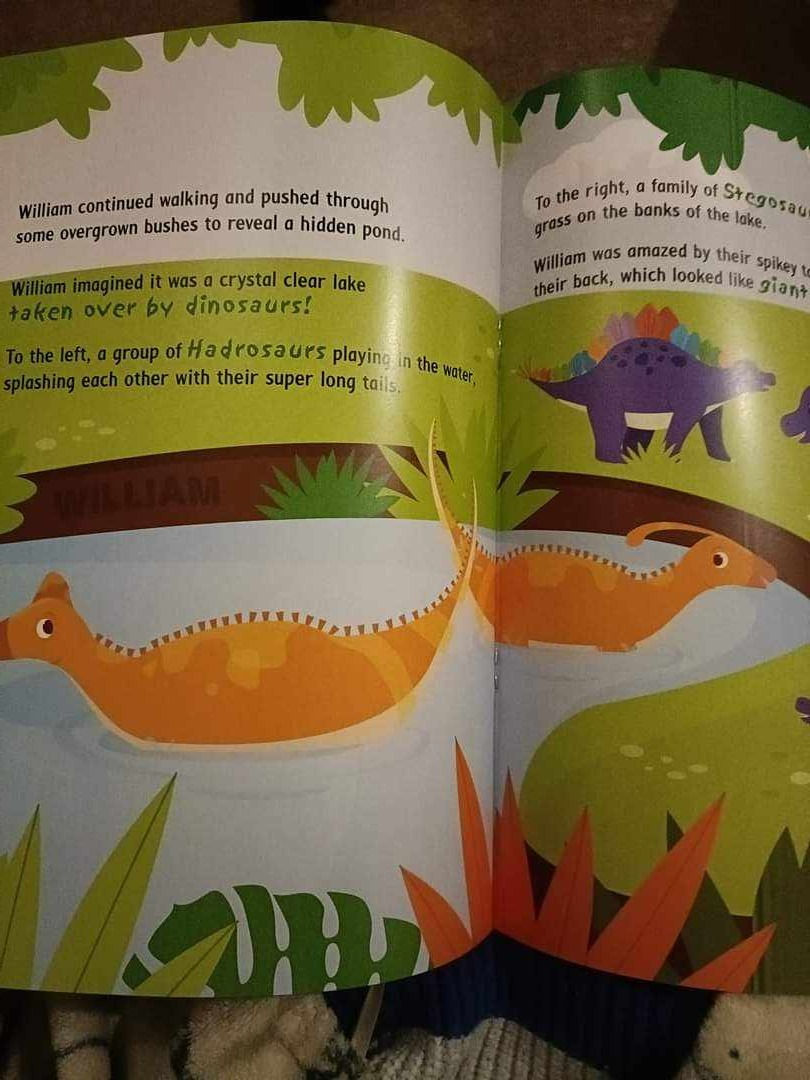 Thumbnail: Personalised Dinosaur Adventure Story Book customer photo