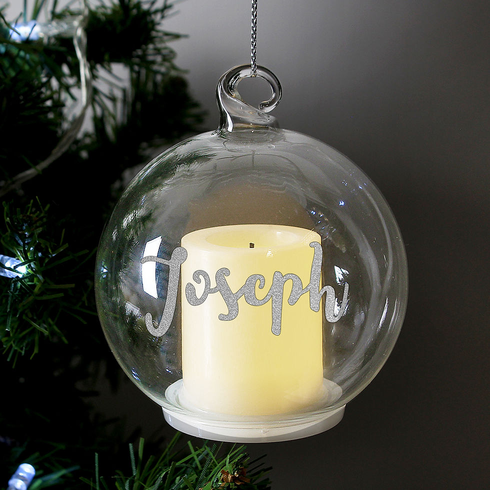 Thumbnail: Personalised Christmas LED Candle Bauble