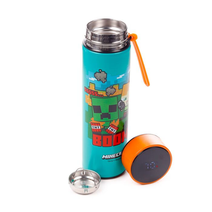 Reusable Insulated Drinks Bottle Digital Thermometer - Minecraft SSS… BOOM