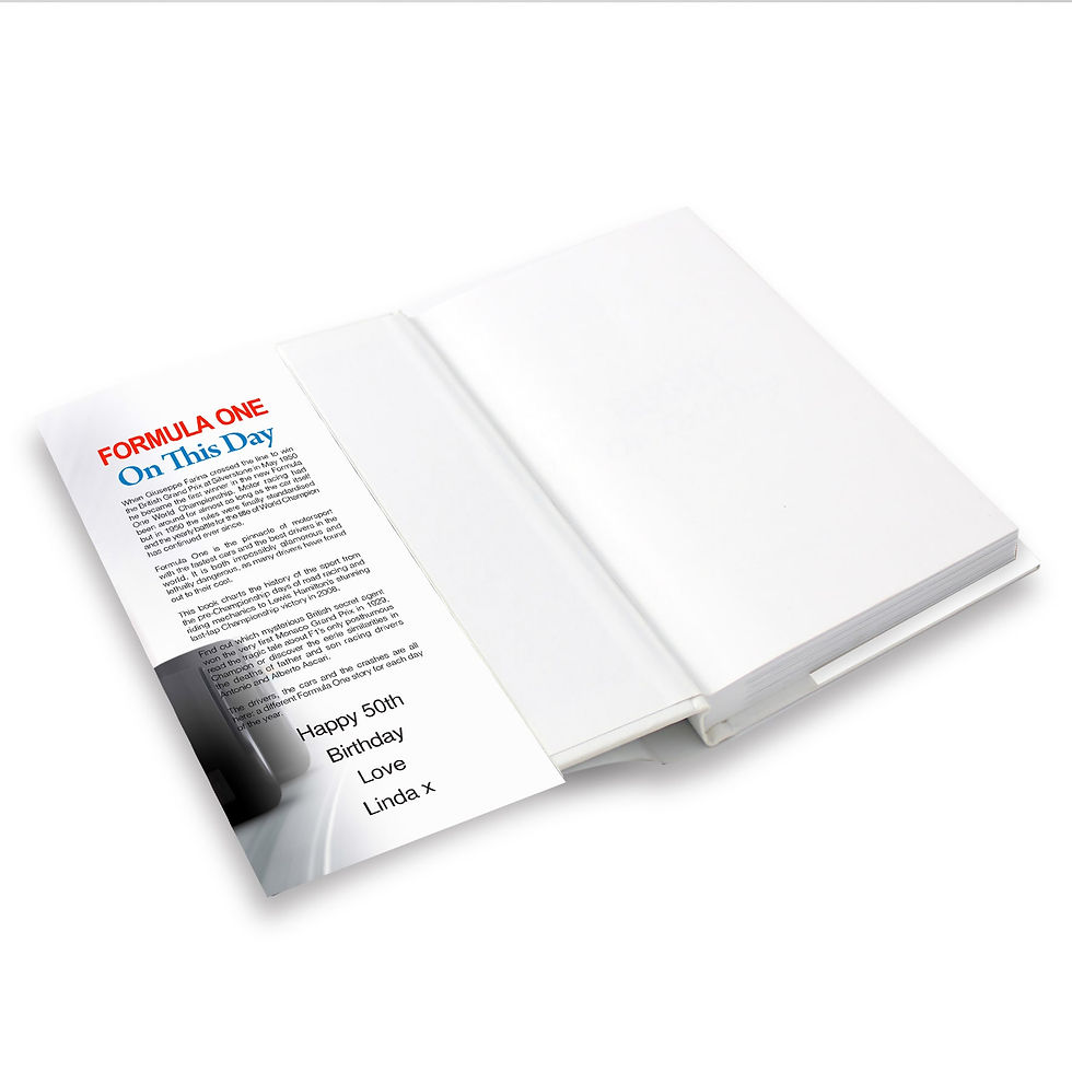Thumbnail: Personalised Formula 1 On This Day Book