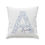 Thumbnail: Personalised Floral Blue Initial Cushion