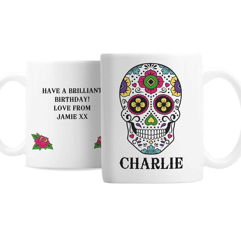 Thumbnail: Personalised Sugar Skull Mug