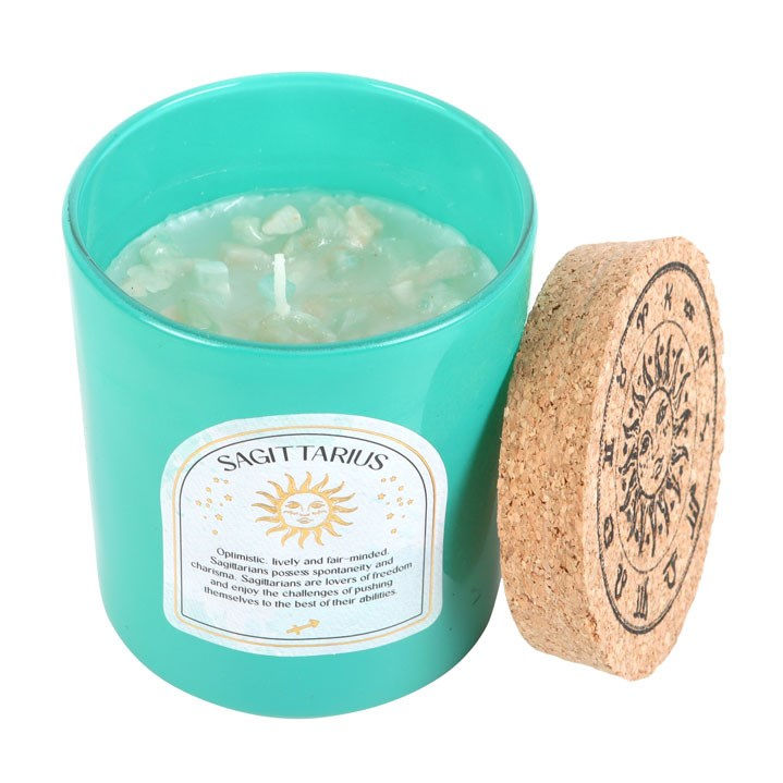 Sagittarius Ylang Ylang & Amber Gemstone Zodiac Candle